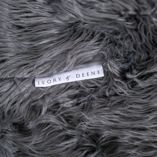 Charcoal Lush Fur Beanbag