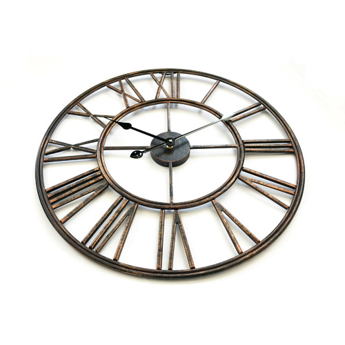 60cm Copper Trafalgar Metal Wall Clock
