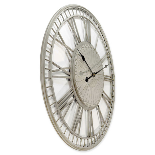 60cm Cream Tuscany Metal Wall Clock