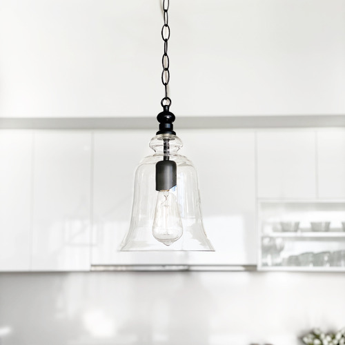 Gracie Glass Bell Pendant Light