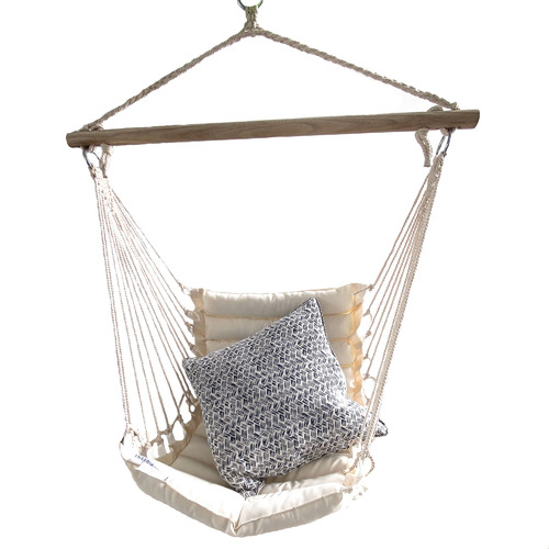 LuccaandLuna Padded Hanging Hammock Chair Temple & ster