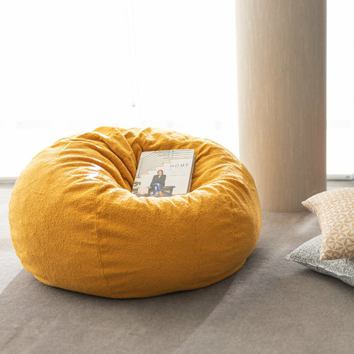 LuccaandLuna Ross Boucle Bean Bag Cover Temple Webster