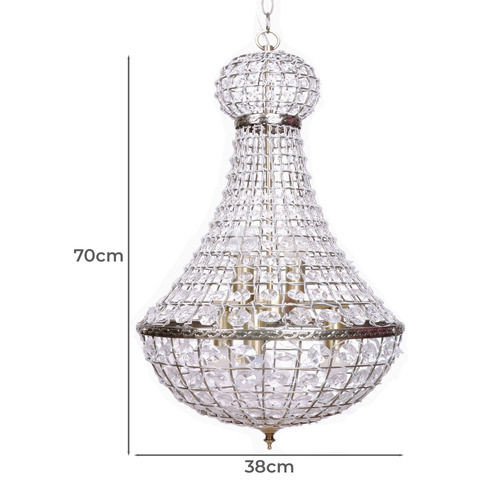 Elegant-Palace-Glass-and-Metal-5-Light-Chandelier-IVD432-IVD433