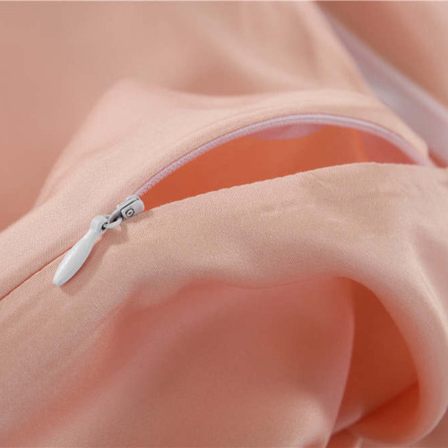 Coral Pink Apolline Bamboo Quilt Cover Set