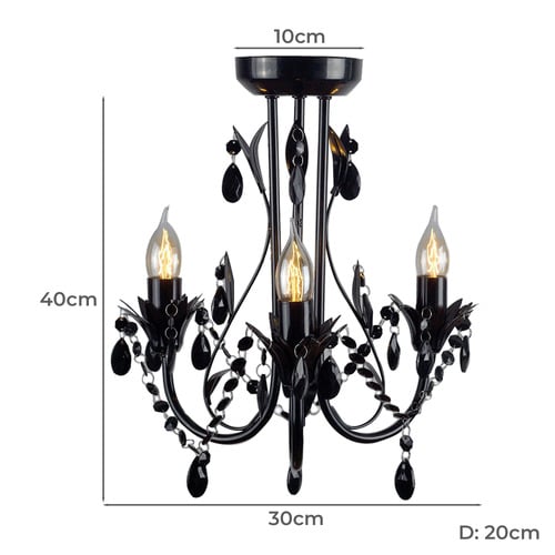 Harmony Leaf 3 Light Ceiling Chandelier