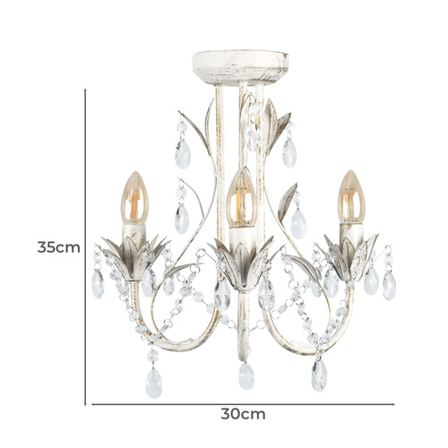 Harmony 3 Light Crystal Chandelier