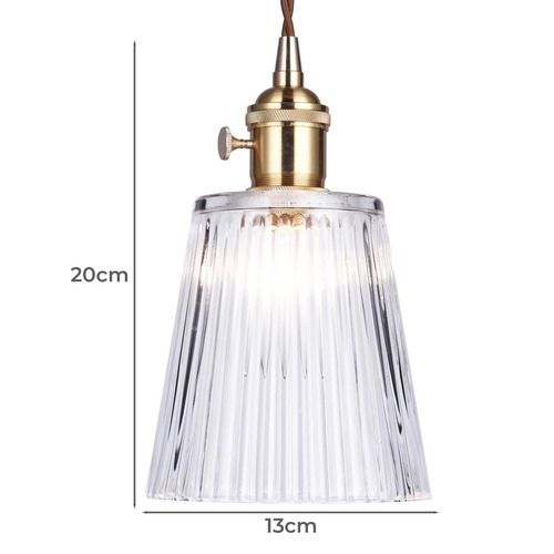 Gold Vintage-Style Carrie Pendant Light