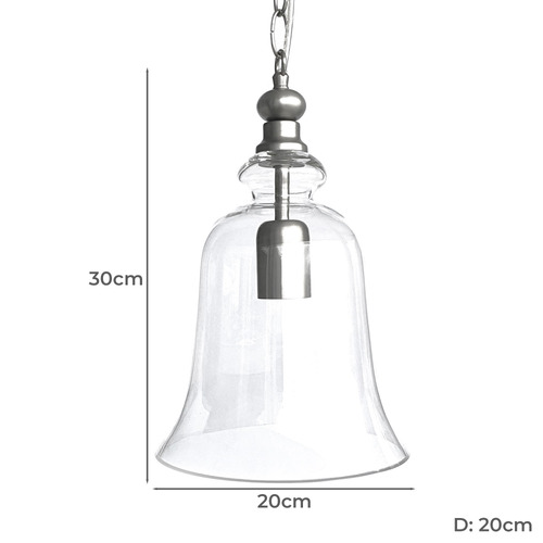 Gracie Glass Bell Pendant Light
