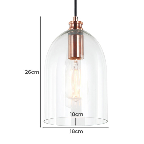 Willow Dome Metal & Glass Pendant Light