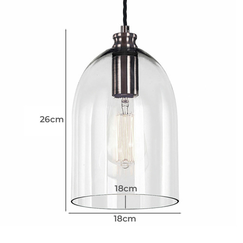 Willow Dome Metal & Glass Pendant Light
