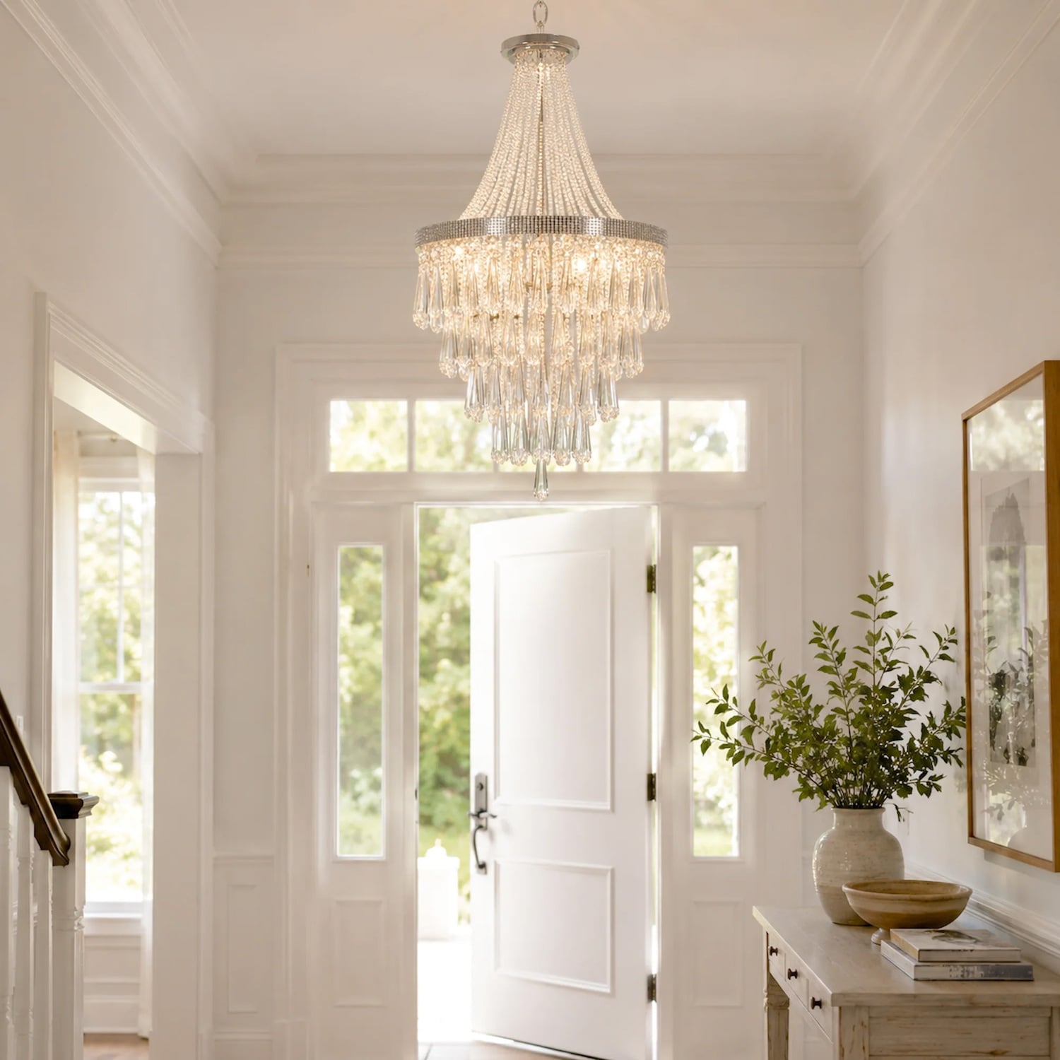 Empire Large Glass Chandelier