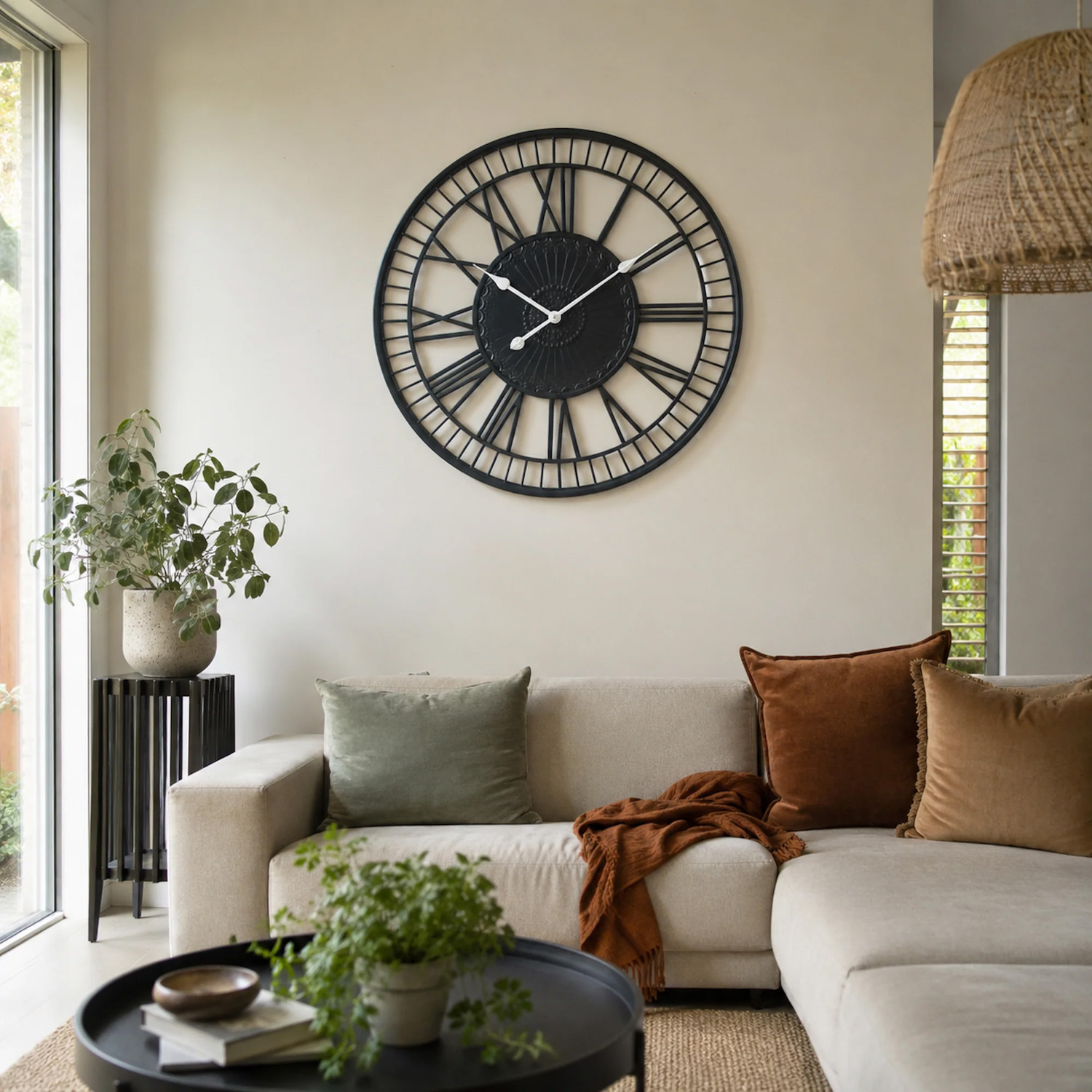 70cm-Tuscany-Metal-Wall-Clock-IVD474