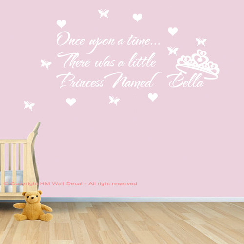 YOU CAN PERSONALISE THIS ONCE UPON A TIME Wall Art Sticker many sizes Decal 