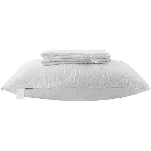 White Tencel Standard Pillow Protector Temple Webster