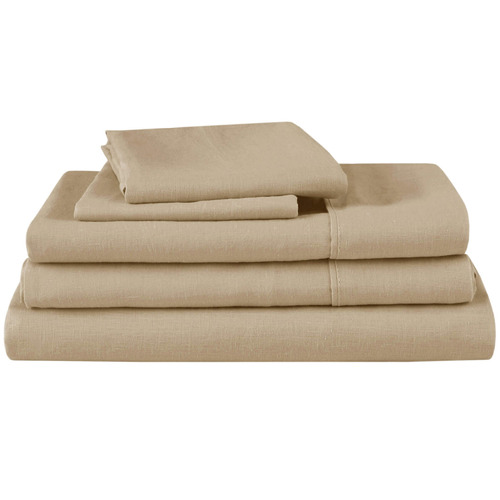 Natural Home Solid European Flax Linen Sheet Set & Reviews Temple
