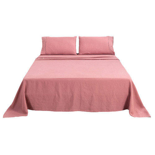 Plain Dyed European Flax Linen Sheet Set | Temple & Webster