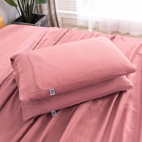 Plain Dyed European Flax Linen Sheet Set Temple & ster