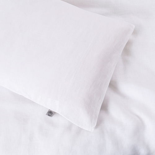 White Vintaged Hemp Quilt Cover Set