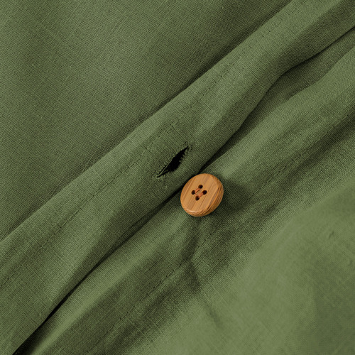 Olive Vintaged Hemp Quilt Cover Set