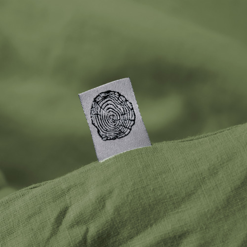 Olive Vintaged Hemp Quilt Cover Set