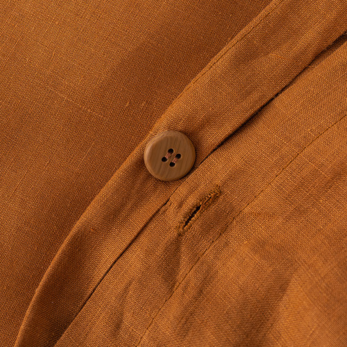 Rust Vintaged Hemp Quilt Cover Set