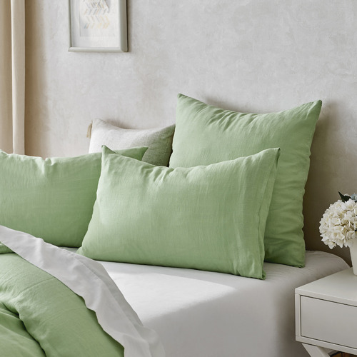 Green-European-Flax-Linen-Quilt-Cover-Set