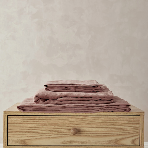Plain Dyed European Flax Linen Sheet Set