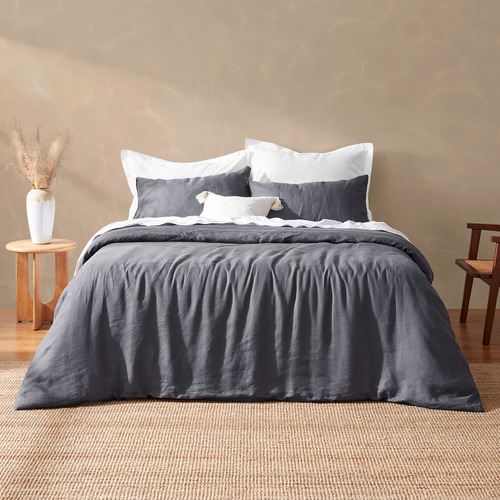 Charcoal-Natural-Home-Vintage-Washed-Hemp-Linen-Quilt-Cover-Set