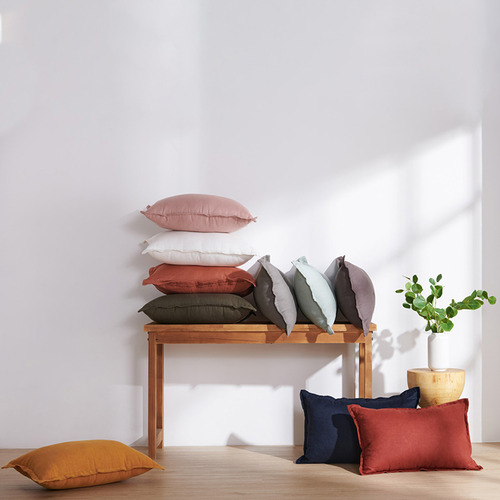 Ardenne Washed French Flax Linen Rectangular Cushion