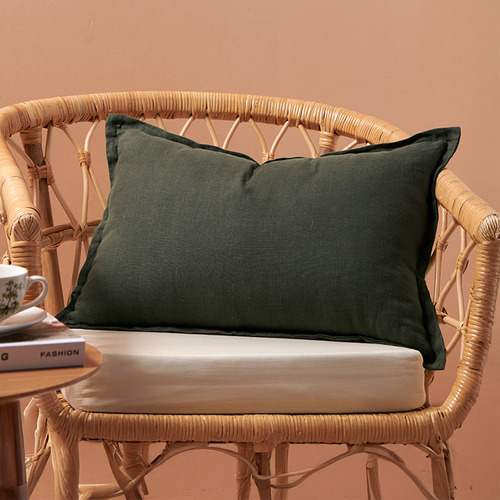 Ardenne Washed French Flax Linen Rectangular Cushion