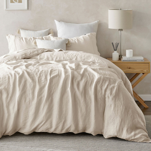 Natural Findlay European Flax Linen Quilt Cover Set