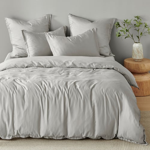 Dove Grey Bamboo Quilt Cover Set