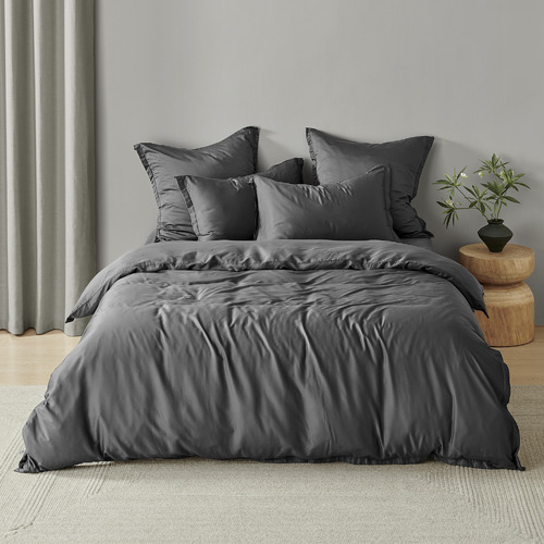 Charcoal Bamboo Quilt Cover Set