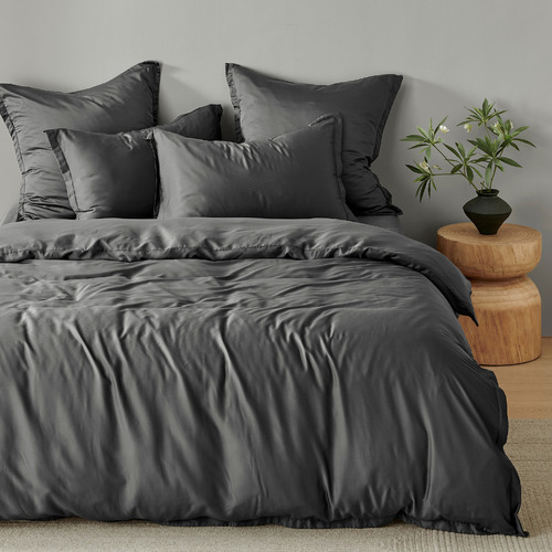 Charcoal Bamboo Quilt Cover Set