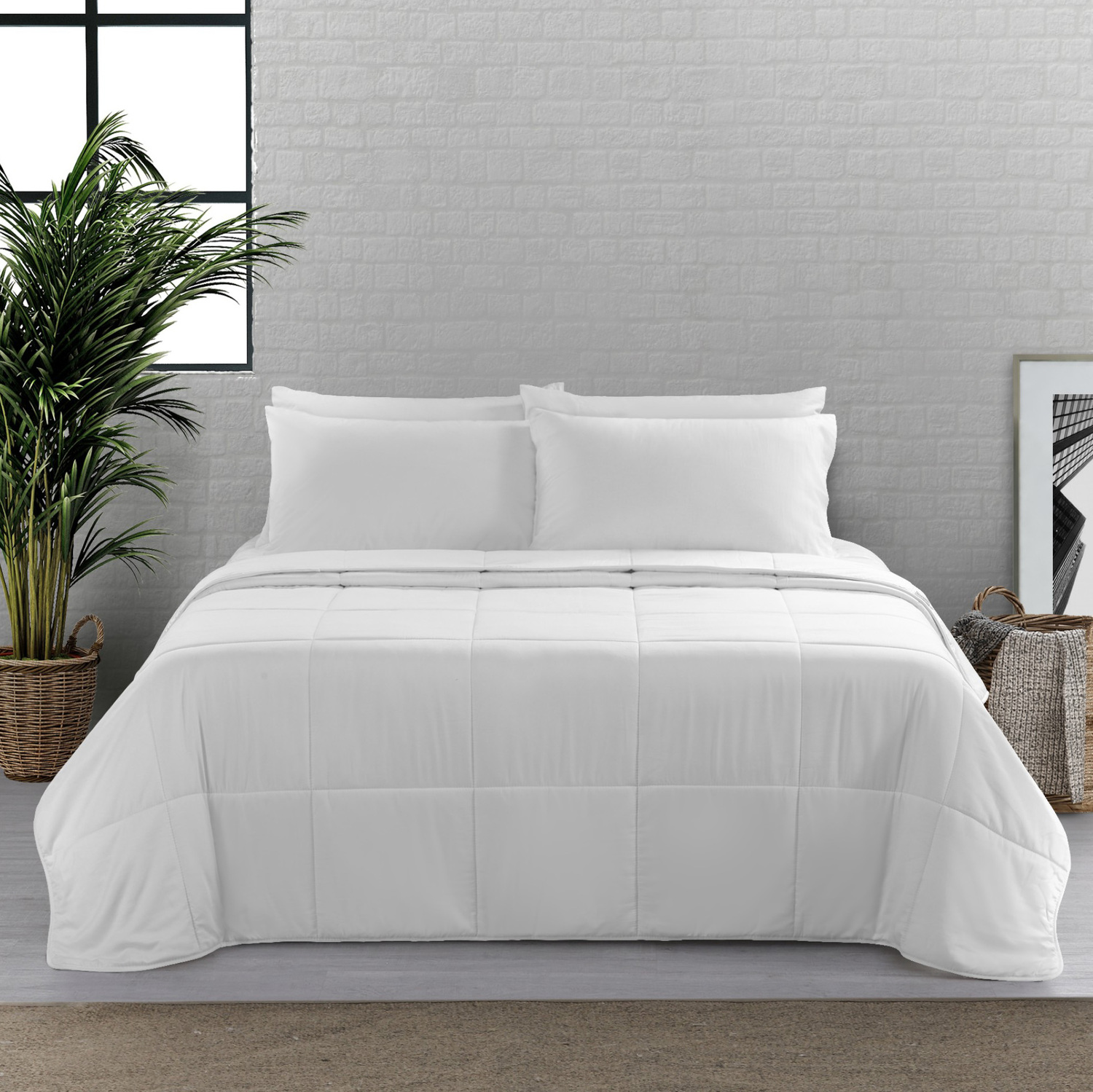 White Spring Bamboo Quilt