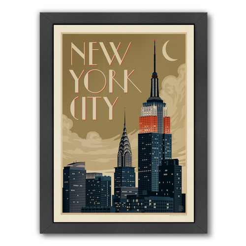 NYC Deco Skyline Printed Wall Art