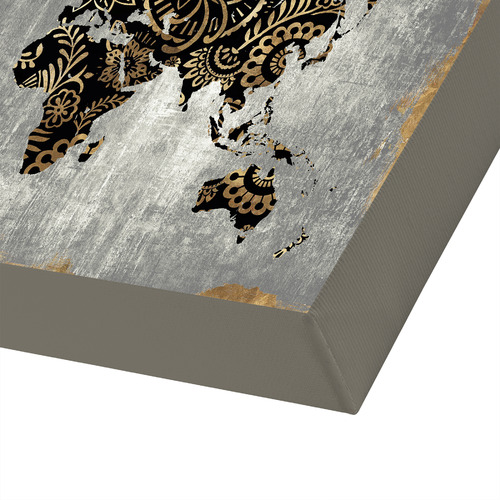 StateStudio Gold World Map Printed Wall Art | Temple & Webster