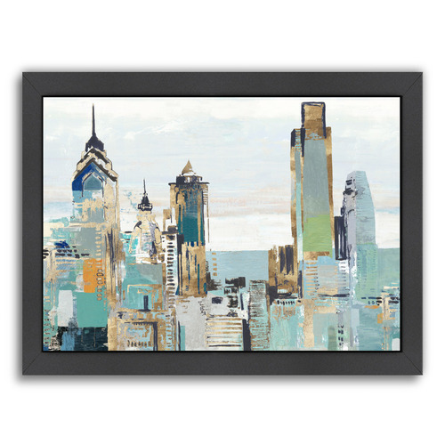 Teal City I Printed Wall Art | Temple & Webster