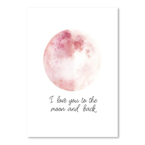 Americanflat Pink Moon Back Printed Wall Art Reviews Temple Webster