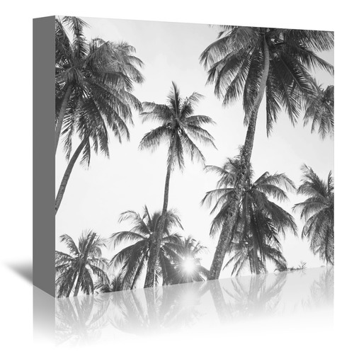 Tropical Black & White Printed Wall Art Temple & ster