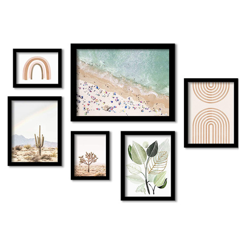 StateStudio 6 Piece Pastel Beach Gallery Wall Art Set | Temple & Webster