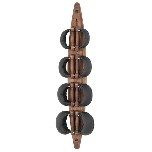 9 Piece Walnut Wood Wall Mounted Kettlebell Set