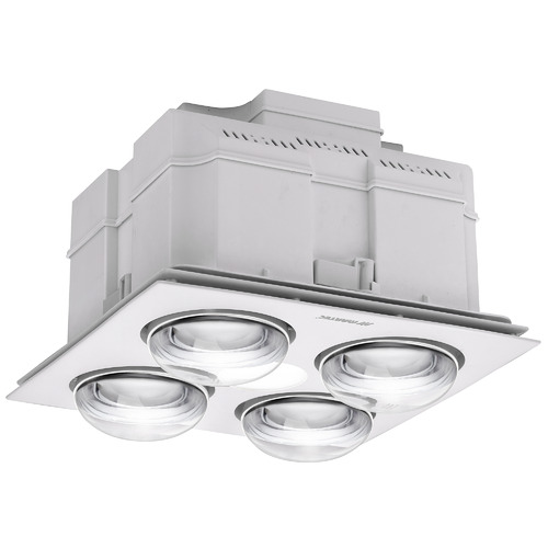 Forme Bathroom Heater and Exhaust Fan in White with Light Kit