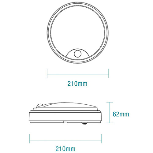 Cove 15W Tri-CCT LED Round Bunker Light | Temple & Webster