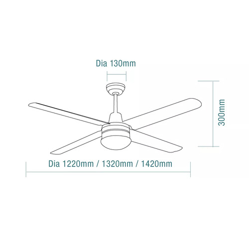 Silver Precision 316 Stainless Steel Ceiling Fan