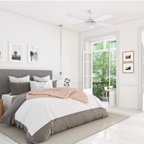 Lifestyle 130 cm (52") White Ceiling Fan with Light