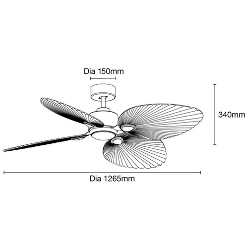 Kingston 126.5cm DC Ceiling Fan with LED Light