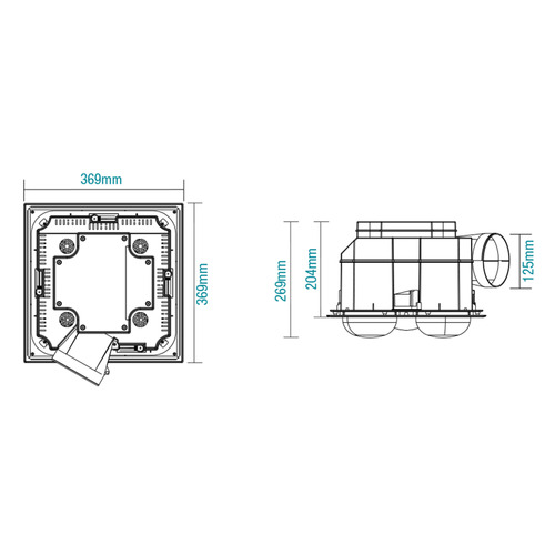 Profile Star 4 Heater Bathroom Exhaust Fan with LED