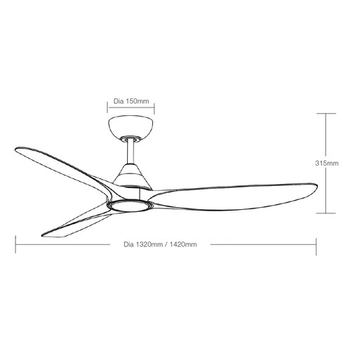 Seaforth DC Smart Ceiling Fan with LED Light