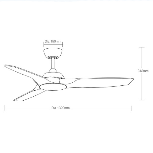 Impact 132cm DC Smart Ceiling Fan with Remote Control
